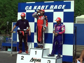 CAカートレース第5戦 AKIGASE-SSクラス レース1暫定表彰式